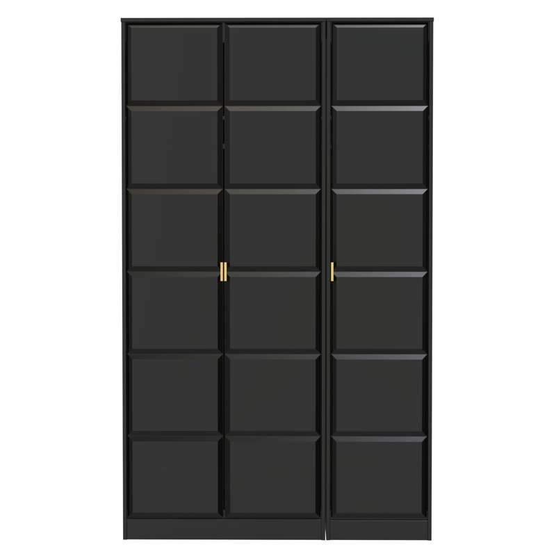 Alcimon 3 Door Wardrobe, Black