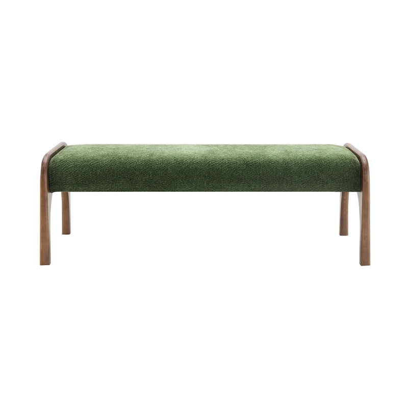 50.25 Inch Upholstered Long Bench, Green