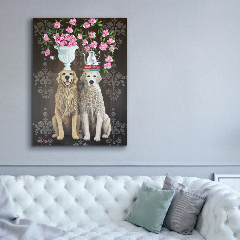  «The Golden Couple» par Heather Gauthier, art mural sur toile, 40 po x 54 po