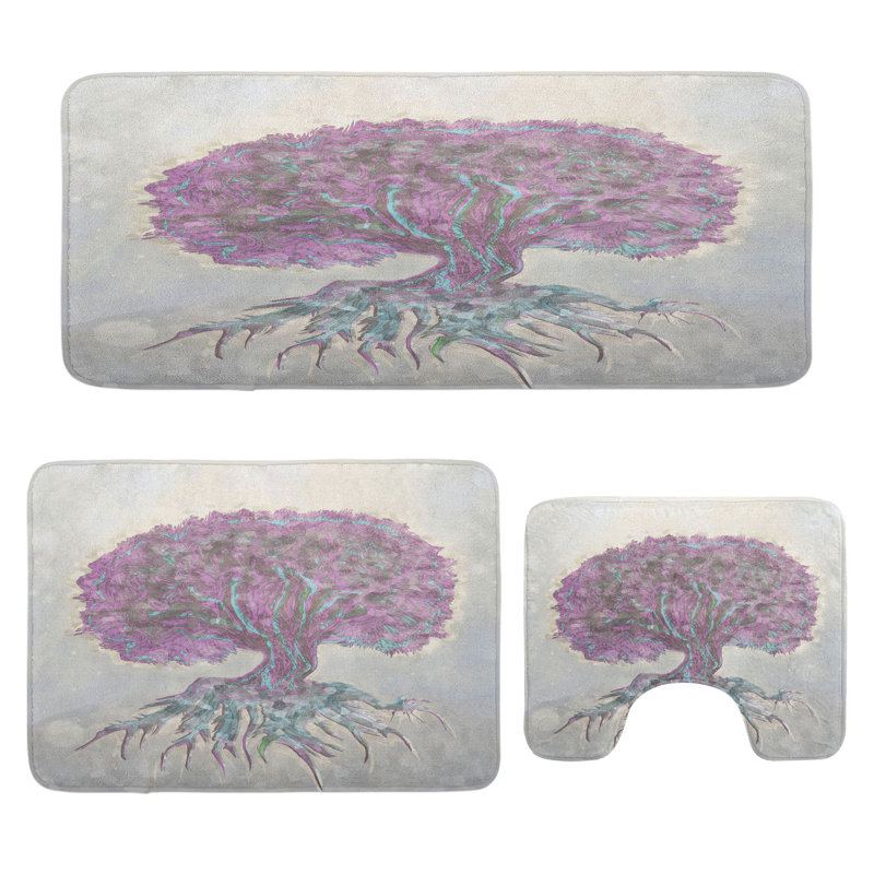  Ensemble de tapis de salle de bain Tree 3 pièces Tree