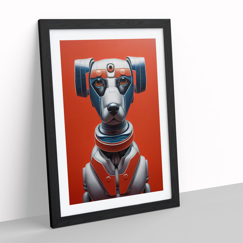 Robo Dog - Single Picture Frame Print, Black Framed, 64cm H x 46cm W x 2cm D
