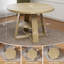 Table de salle à manger de 47 po pour 4 à 6 personnes, table de salle à manger avec tablette de rangement, plateau en grain de bois, pieds en bois robustes, tables de salle à manger peu encombrantes, tables de cuisine circulaires, naturel-1068748074