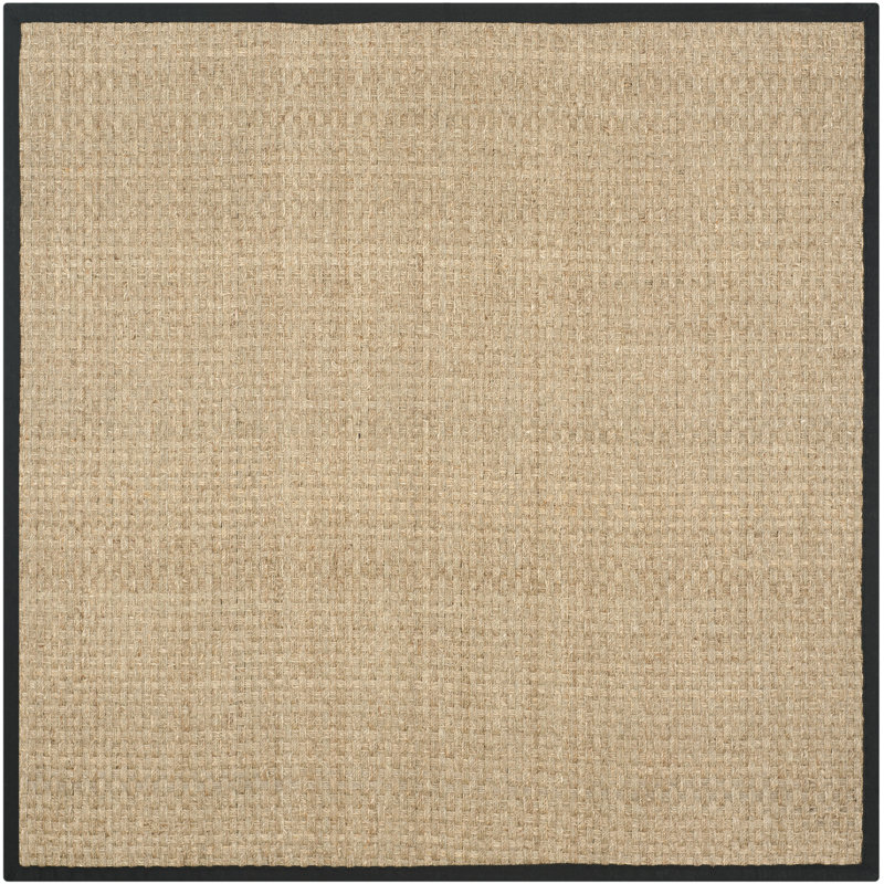 Auckland Natural/Black Area Rug, Square 6'