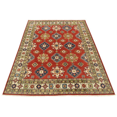 Dunsford One-of-a-Kind 8'1'' X 9'7'' New Age Wool Area Rug Red
