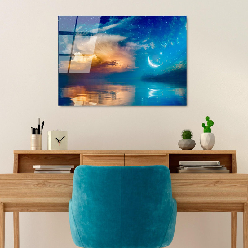 Elegant Decorative Tempered Glass Painting, 19.7 x 27.6 Inches | 100% Tempered Glass, Thickness: 0.16 Inches | Perfect for Home Decor, Living Room, and Office | Stunning Art Piece with Modern Aesthetic
