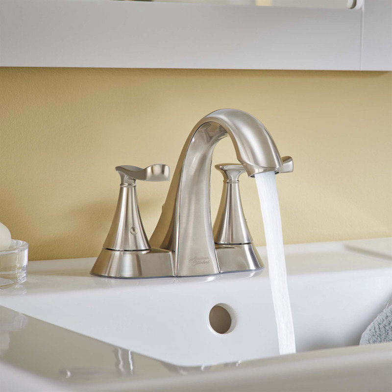 CHATFIELD 4-Inch Centerset 2-Handle Bathroom Faucet 1.2 gpm With Lever Handles, Brushed Nickel
