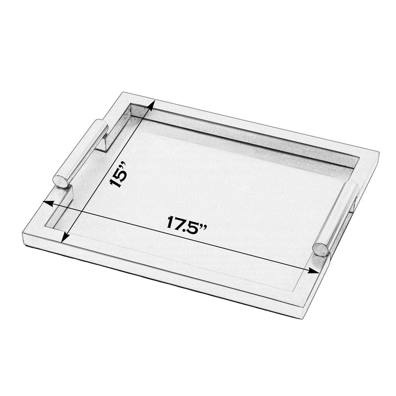 Morante Stainless Steel Rectangular Serving Tray, Gold