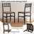 3-Piece Round Dining Table Set, Industrial Style Small Kitchen Table And Chairs For 2-1980342025
