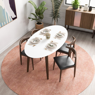 Ensemble de salle à manger en bois d'eucalyptus Kimella pour 4 personnes