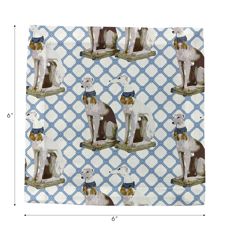 Regal Greyhound Square Napkins, 6" W x 6" L, Wyeth