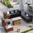 Cawanna 6 - Person Modular Patio Conversation Set with Cushions-2038701820-2052820662