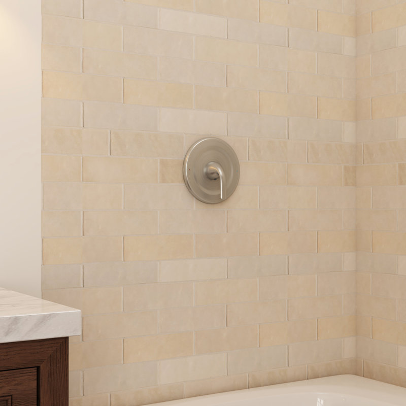 Remplacement pour garniture ronde en acier inoxydable et bec de baignoire Moen, Nickel brossé