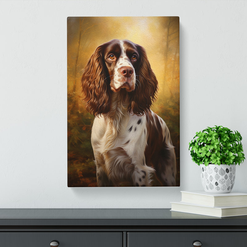 English Springer Spaniel Baroque - Print, 60cm H x 40cm W x 3cm D
