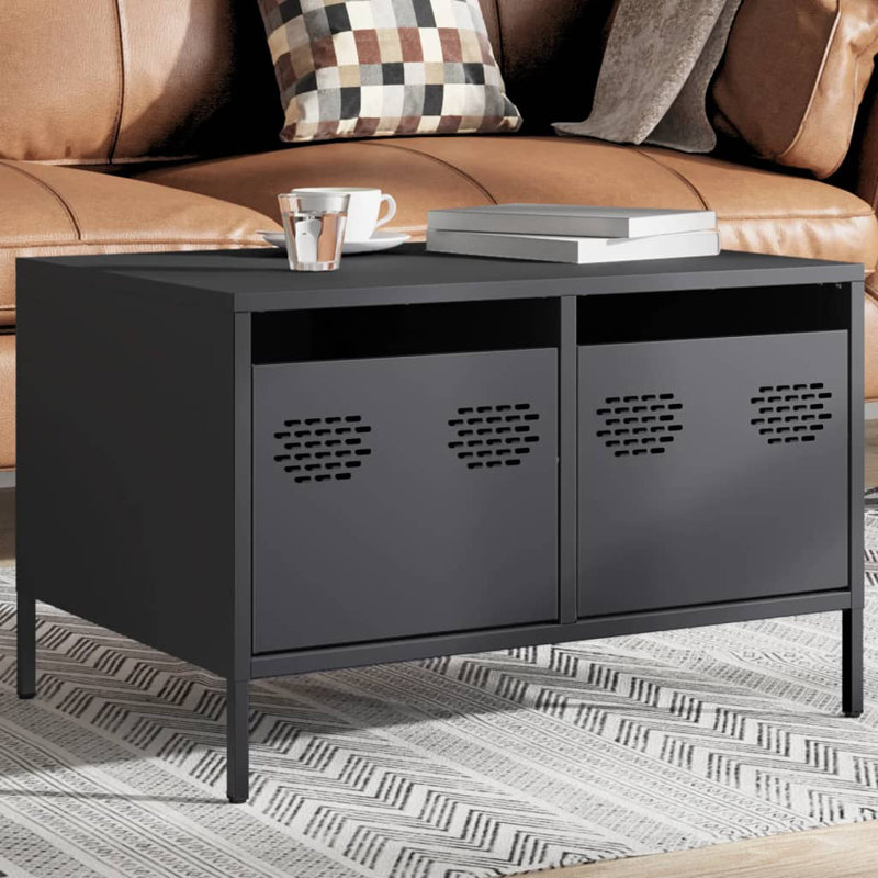 Avarni Unfinished TV Stand for TVs up to 24", Anthracite