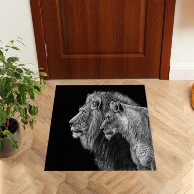 Tapis chic à motif floral non tissé à motif mince, idéal pour une touche de sophistication dans n'importe quel espace de vie