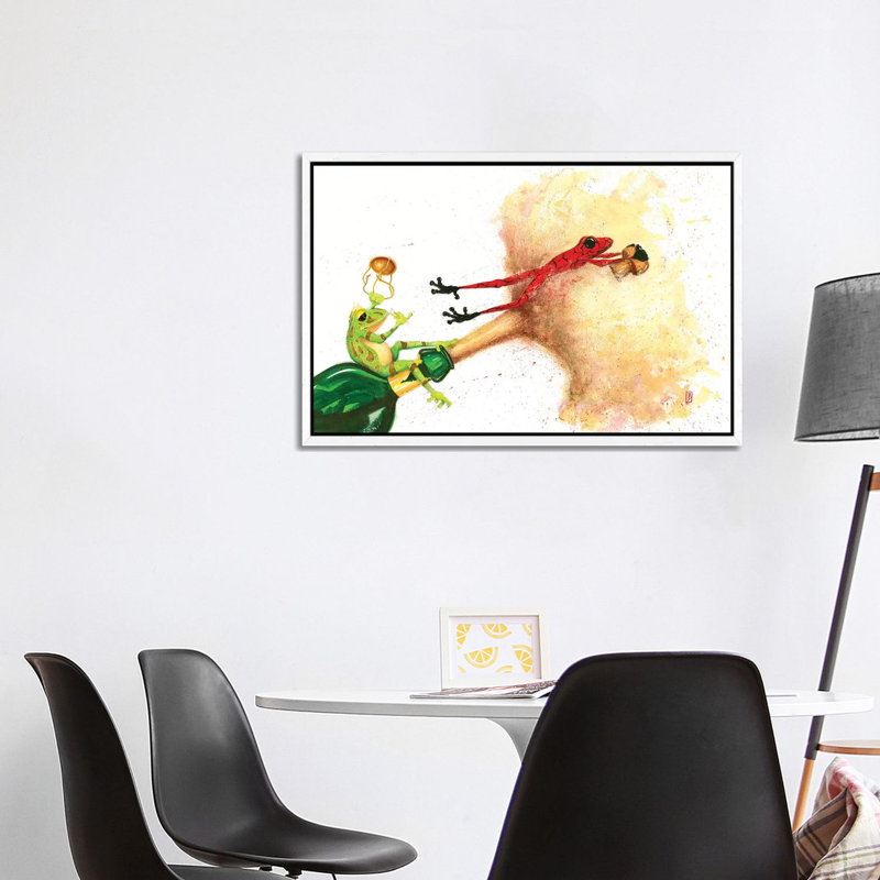 See Ya by Barton DeGraaf - Painting on Canvas, 66.04cm H x 101.6cm W x 3.81cm D, White Framed