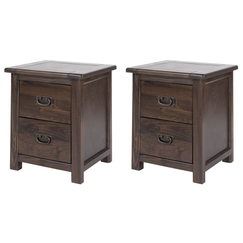 Boston 45cm W Solid Wood Bedside Table