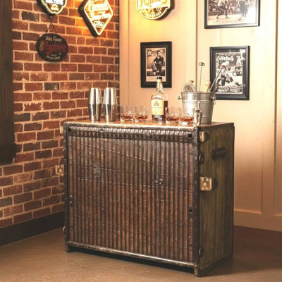 60 " L Solid Wood Bar Cabinet