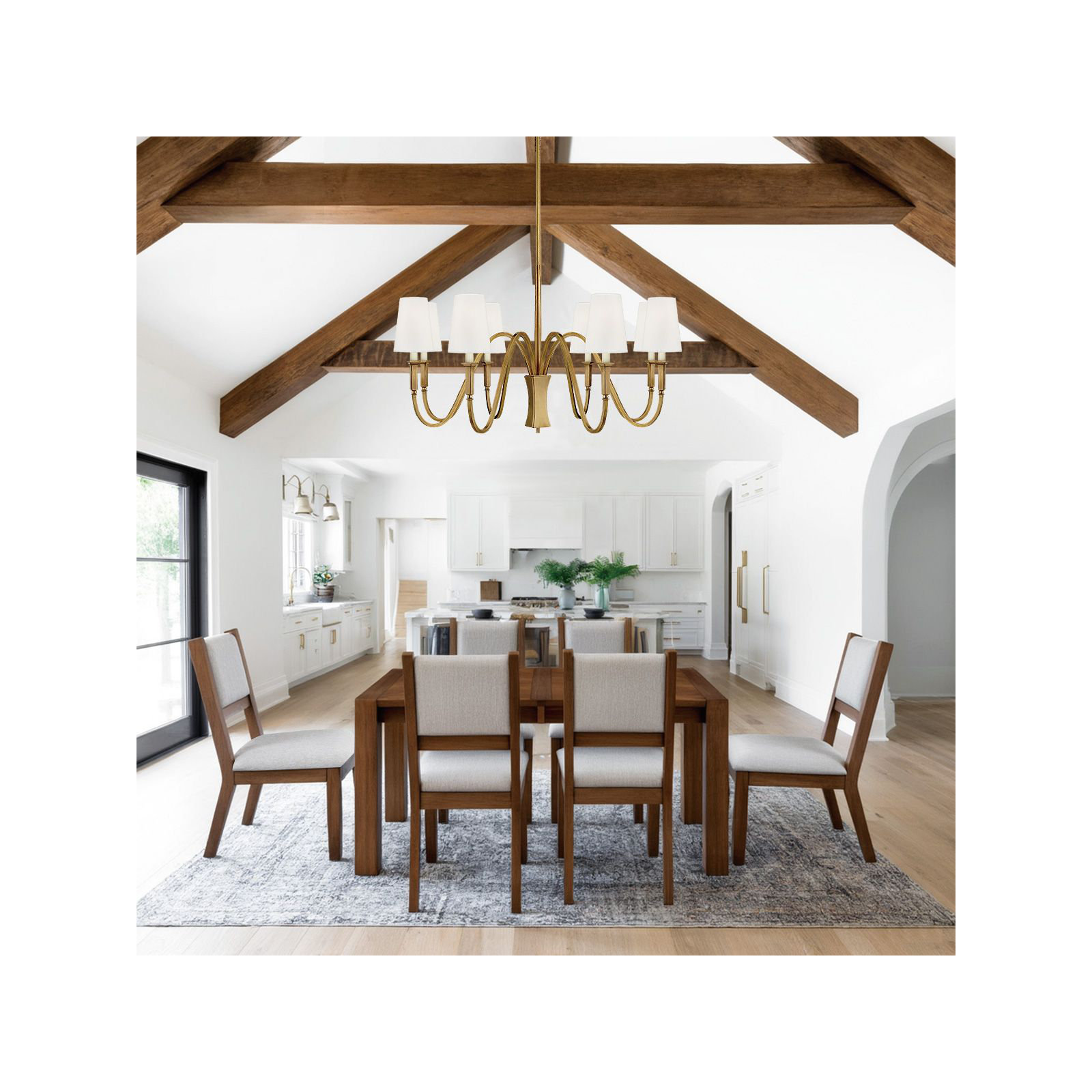 Brooklyn Solid Wood Rectangular Dining Table, Brown