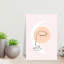 Dreaming Face Line Art Abstract Minimalist Modern Landscape Nature Wall Art Print by Dominique Vari - Wrapped Canvas Print-1382860640