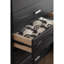 Commode d'appoint rétro en acier inoxydable noir