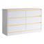 Commode double 6 tiroirs l 47,25 po