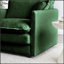 Canapé 3 places avec 2 accoudoirs et 3 coussins décoratifs, canapé pour le salon Chenille vert