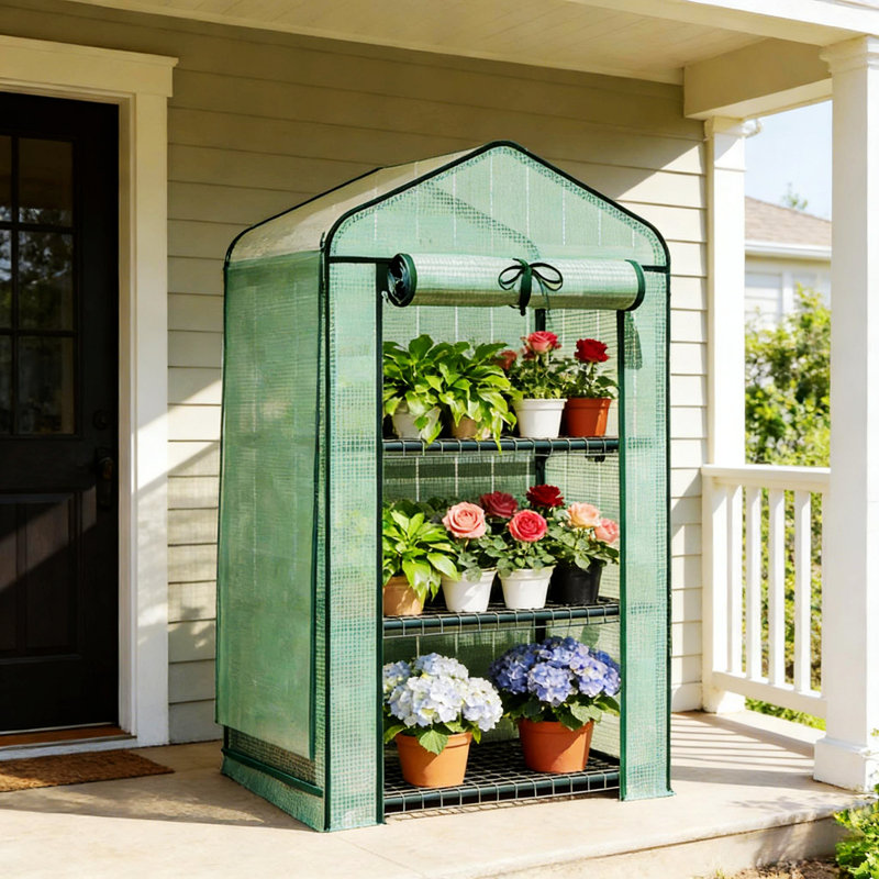 Petite serre, mini serre pratique, Vert / Vert foncé