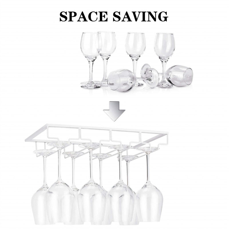 Bernaldino Wine Glass Rack, White