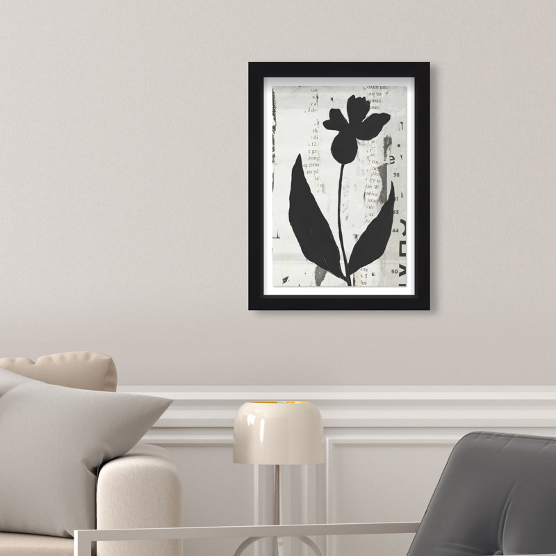 Single Orchid Print by Oliver Gal, 25.5"H x 17.5"W, Black Shadowbox