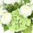 Ranuculus, Hydrangea and Grass Arranged in a Glass Vase