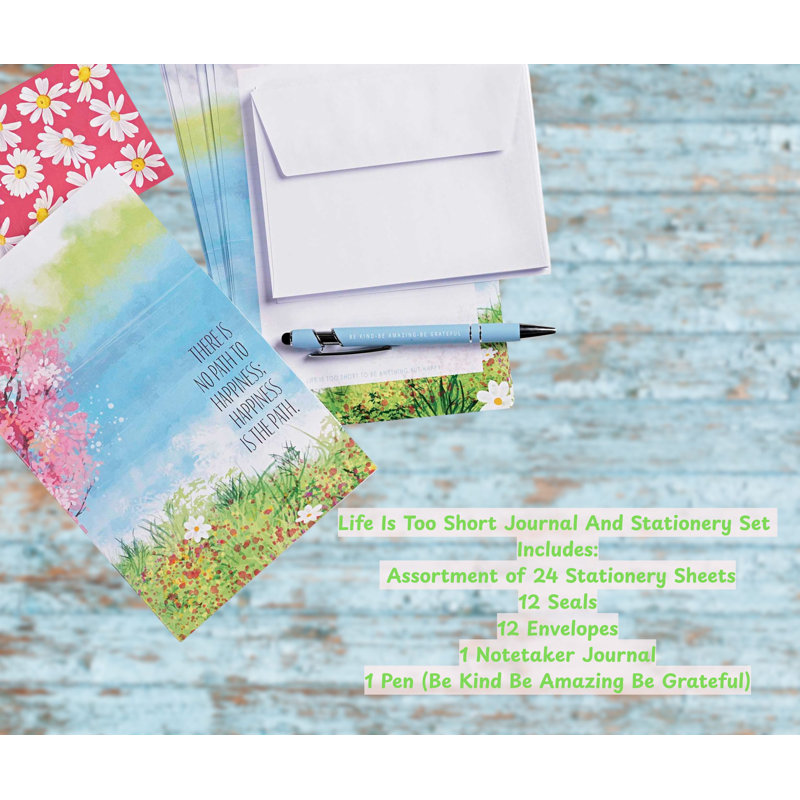 Journal Stationery Set Life Is Too Short