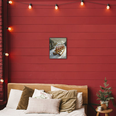 «Gingerbread Snow Day», giclée encadrée, design par Arlington Prints