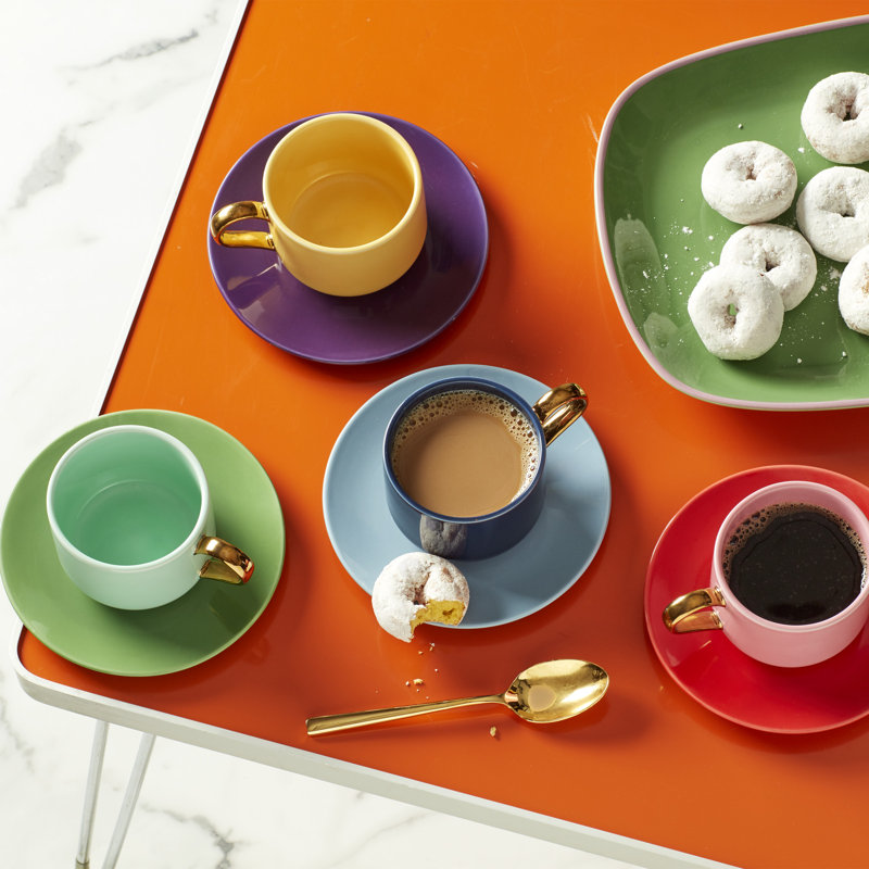 Porcelain Teacup and Saucer