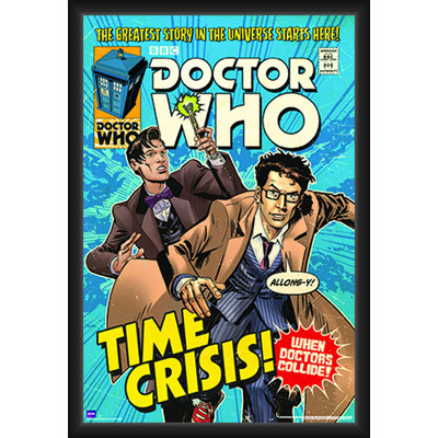 Officially Licensed Doctor Who – Time Crisis – Framed Art Poster – 24 x 36 Inch – Sturdy Engineered Wood Frame with Plexi Glass – Ready to Hang