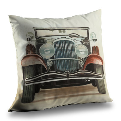 Old 1920s Luxury Car Beige Poly Twill Throw | Home Decor