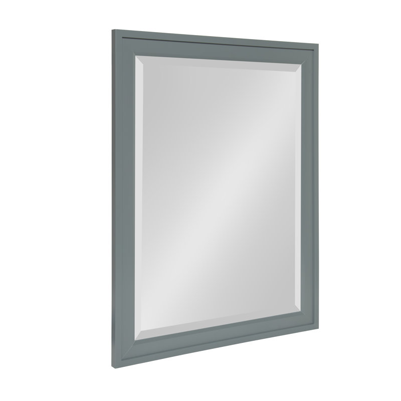 Miroir d'appoint Perin, H 27,5 po x l 21,5 po, gris