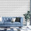 Panneau mural 3D 11,8 "x 11,8" en blanc (paquet de 12)