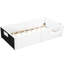 Lit plateforme simple tapissier avec garde-corps et port de charge efficace - options modernes de taille blanche