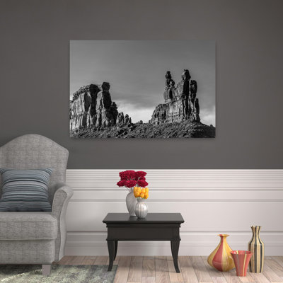 Vue du grand rocher sur la vallée des dieux, chapeau mexicain, Utah, États-Unis, art contemporain abstrait, art mural paysage