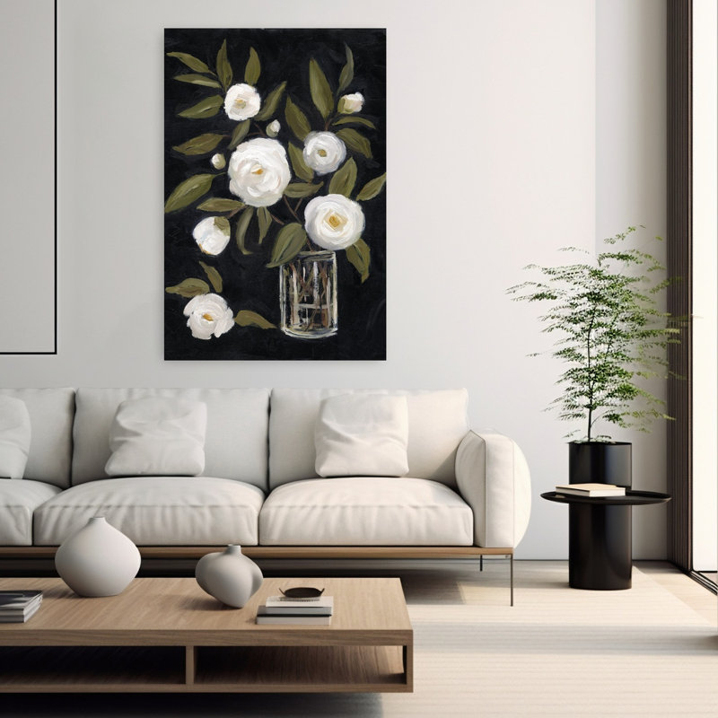 Art floral contemporain, H 60 po x l 40 po