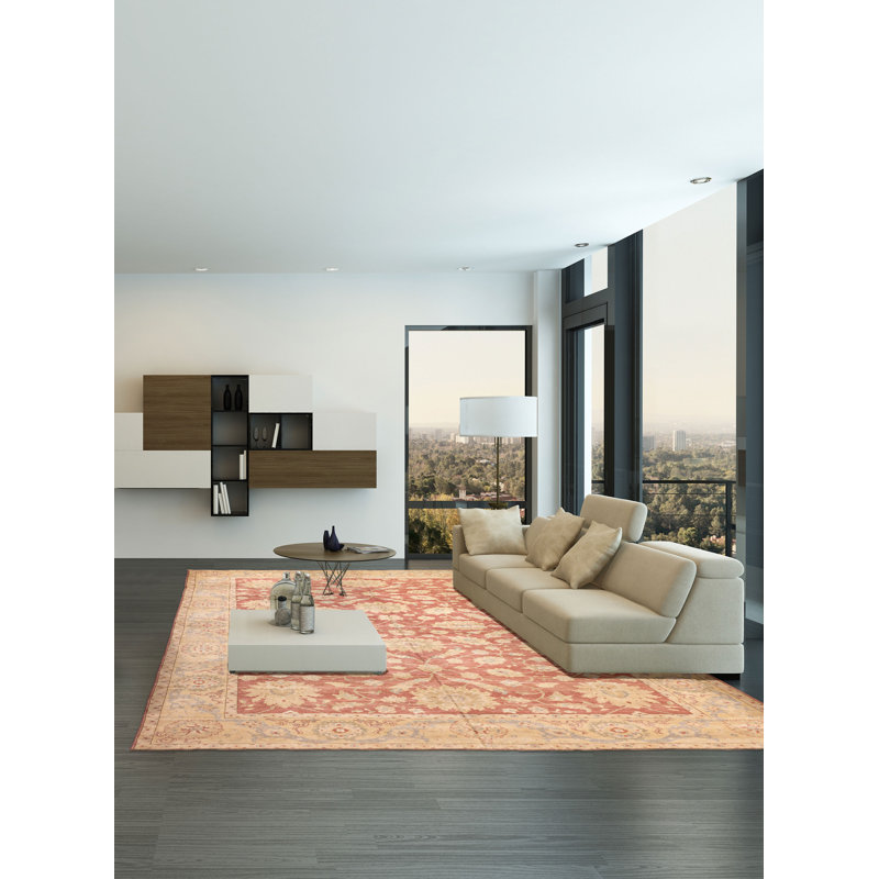 Tapis rouge Oushak 10 pi 1 po x 13 pi 9 po