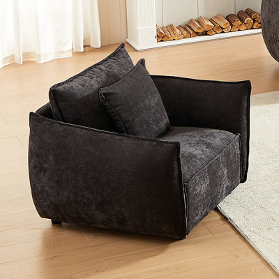 44" Minimalist Bedroom - Solid Wood Frame, Chenille Fabric, Foam Filled For A Relaxing Space Living Room & Home Strong Soft Chenille, Quality Fill
