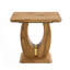 Table basse carrée à motif de marbre moderne minimaliste
