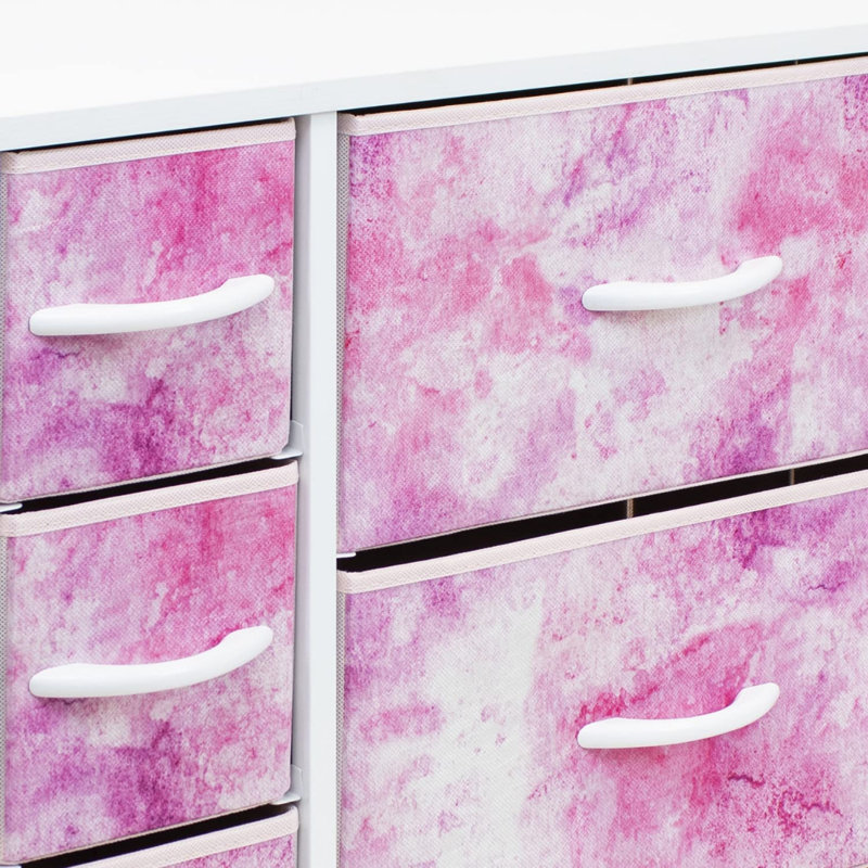 Commode 7 tiroirs Sorbus, Rose Tie-Dye