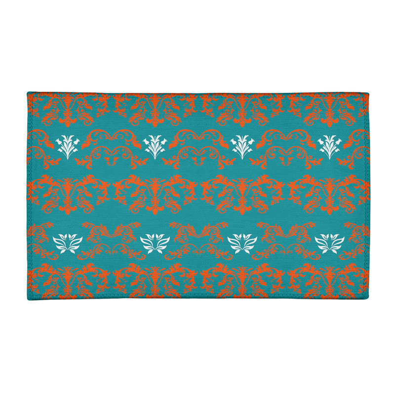 Damask Indoor Rug, Rectangle 2' x 3'