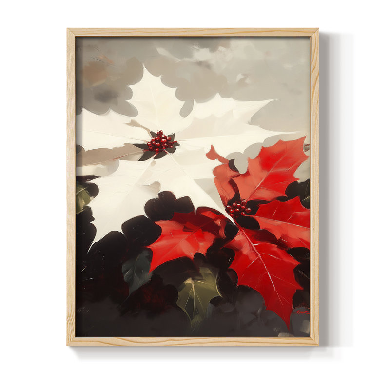 Art des Fêtes de Noël - série 2 - CECXII, reproduction encadrée - bois massif, Naturel, H 30 po x l 24 po