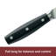 Anolon Cutlery Japanese Carbon Steel 8 Piece Knife Block Set with Built-In Sharpener