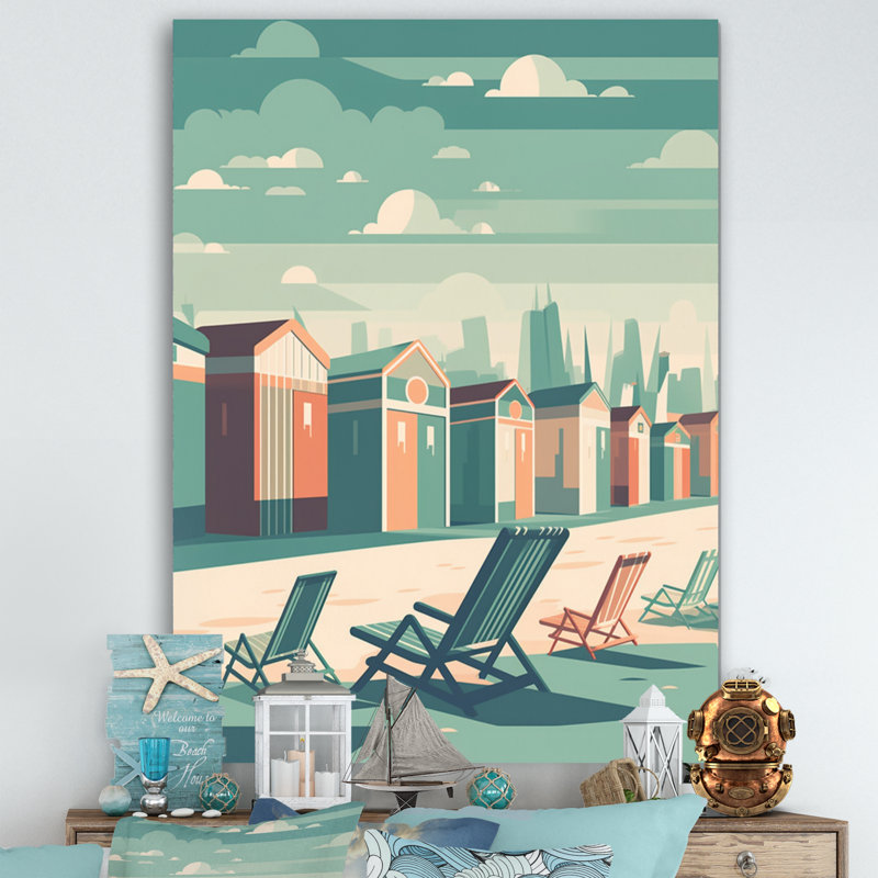" Beachside Rest III ", Wrapped Canvas, 32" H x 24" W x 1" D