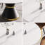 Round 6 Dining Table, 52.51", Sintered Stone & Black Carbon Base 52.51" Stone, Firm